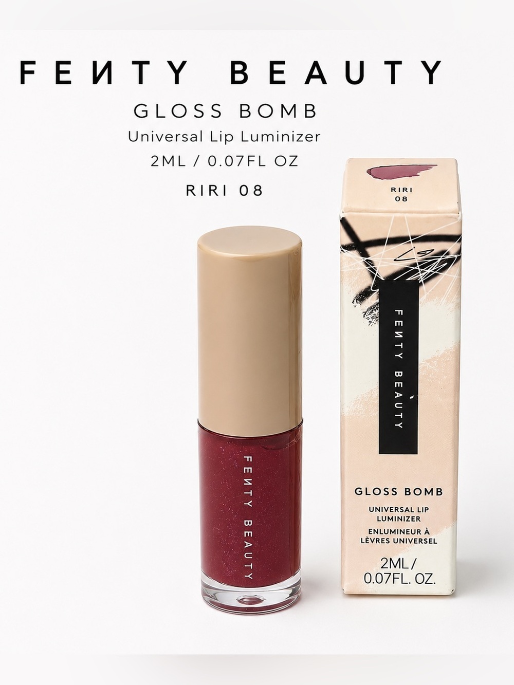 NEW/NIB Fenty Beauty Gloss Bomb Universal Lip Luminizer – RiRi 08 (Mini)
